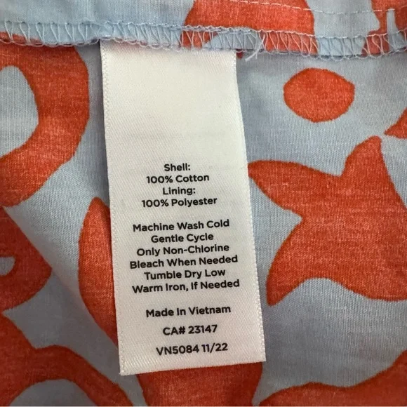 Talbots Puff Sleeve Poplin Dress Floral Print Size 18W NWT - Picture 13 of 13